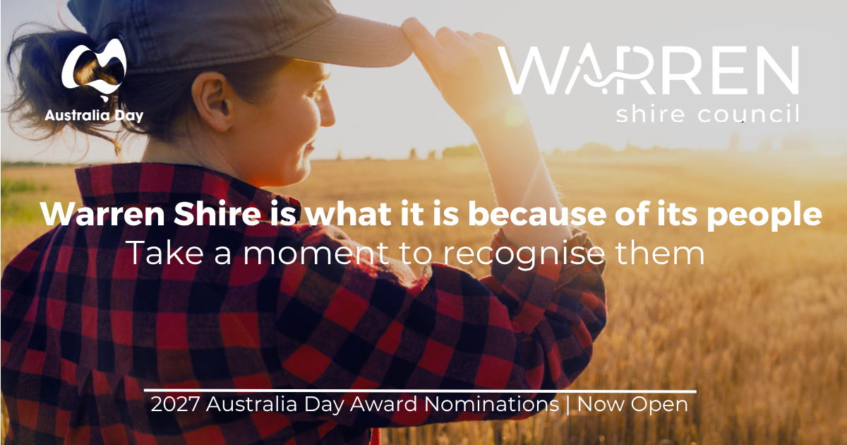 Media Release: Council encourages 2027 Australia Day Award Nominations - Post Image